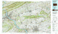 Harrisburg Pennsylvania Historical topographic map, 1:100000 scale, 30 X 60 Minute, Year 1984