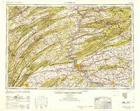 Harrisburg Pennsylvania Historical topographic map, 1:250000 scale, 1 X 2 Degree, Year 1950