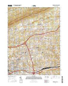 Harrisburg East Pennsylvania Current topographic map, 1:24000 scale, 7.5 X 7.5 Minute, Year 2016