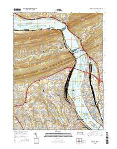 Harrisburg West Pennsylvania Current topographic map, 1:24000 scale, 7.5 X 7.5 Minute, Year 2016