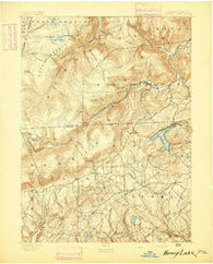 Harvey Lake Pennsylvania Historical topographic map, 1:62500 scale, 15 X 15 Minute, Year 1893