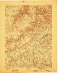 Harvey Lake Pennsylvania Historical topographic map, 1:62500 scale, 15 X 15 Minute, Year 1893