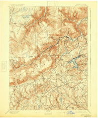 Harvey Lake Pennsylvania Historical topographic map, 1:62500 scale, 15 X 15 Minute, Year 1893