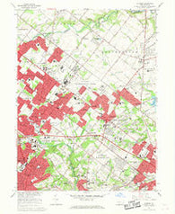 Hatboro Pennsylvania Historical topographic map, 1:24000 scale, 7.5 X 7.5 Minute, Year 1966