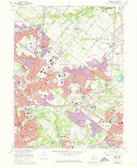 Hatboro Pennsylvania Historical topographic map, 1:24000 scale, 7.5 X 7.5 Minute, Year 1966