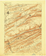 Hazleton Pennsylvania Historical topographic map, 1:62500 scale, 15 X 15 Minute, Year 1893