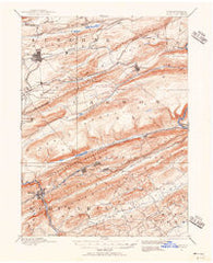 Hazleton Pennsylvania Historical topographic map, 1:62500 scale, 15 X 15 Minute, Year 1889