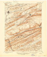 Hazleton Pennsylvania Historical topographic map, 1:62500 scale, 15 X 15 Minute, Year 1893