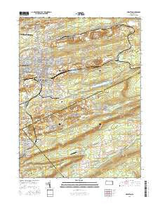 Hazleton Pennsylvania Current topographic map, 1:24000 scale, 7.5 X 7.5 Minute, Year 2016