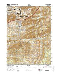 Hellertown Pennsylvania Current topographic map, 1:24000 scale, 7.5 X 7.5 Minute, Year 2016