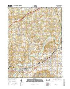 Hershey Pennsylvania Current topographic map, 1:24000 scale, 7.5 X 7.5 Minute, Year 2016