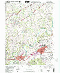 Hershey Pennsylvania Historical topographic map, 1:24000 scale, 7.5 X 7.5 Minute, Year 1995