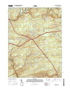 Hickory Run Pennsylvania Current topographic map, 1:24000 scale, 7.5 X 7.5 Minute, Year 2016