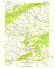 Honey Brook Pennsylvania Historical topographic map, 1:24000 scale, 7.5 X 7.5 Minute, Year 1955