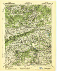 Honeybrook Pennsylvania Historical topographic map, 1:62500 scale, 15 X 15 Minute, Year 1941
