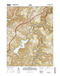 Hooversville Pennsylvania Current topographic map, 1:24000 scale, 7.5 X 7.5 Minute, Year 2016
