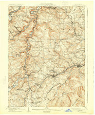 Houtzdale Pennsylvania Historical topographic map, 1:62500 scale, 15 X 15 Minute, Year 1905