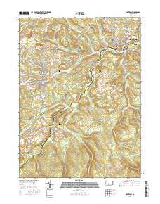 Houtzdale Pennsylvania Current topographic map, 1:24000 scale, 7.5 X 7.5 Minute, Year 2016