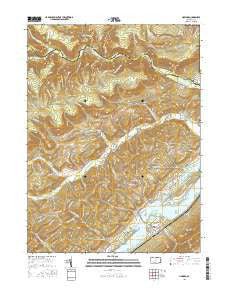 Howard Pennsylvania Current topographic map, 1:24000 scale, 7.5 X 7.5 Minute, Year 2016