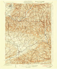 Hughesville Pennsylvania Historical topographic map, 1:62500 scale, 15 X 15 Minute, Year 1935