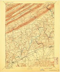 Hummelstown Pennsylvania Historical topographic map, 1:62500 scale, 15 X 15 Minute, Year 1892