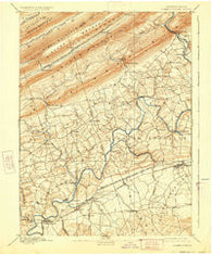 Hummelstown Pennsylvania Historical topographic map, 1:62500 scale, 15 X 15 Minute, Year 1892