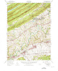 Hummelstown Pennsylvania Historical topographic map, 1:62500 scale, 15 X 15 Minute, Year 1956