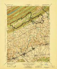 Hummelstown Pennsylvania Historical topographic map, 1:62500 scale, 15 X 15 Minute, Year 1943