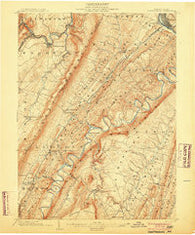 Huntingdon Pennsylvania Historical topographic map, 1:62500 scale, 15 X 15 Minute, Year 1904