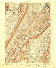 Huntingdon Pennsylvania Historical topographic map, 1:62500 scale, 15 X 15 Minute, Year 1904
