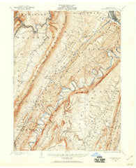 Huntingdon Pennsylvania Historical topographic map, 1:62500 scale, 15 X 15 Minute, Year 1901