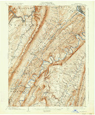 Huntingdon Pennsylvania Historical topographic map, 1:62500 scale, 15 X 15 Minute, Year 1904