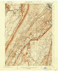 Huntingdon Pennsylvania Historical topographic map, 1:62500 scale, 15 X 15 Minute, Year 1904