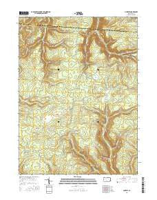 Huntley Pennsylvania Current topographic map, 1:24000 scale, 7.5 X 7.5 Minute, Year 2016