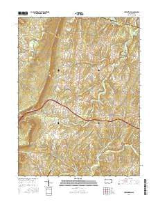 Hustontown Pennsylvania Current topographic map, 1:24000 scale, 7.5 X 7.5 Minute, Year 2016