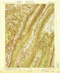 Hyndman Pennsylvania Historical topographic map, 1:62500 scale, 15 X 15 Minute, Year 1931