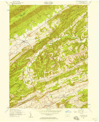 Ickesburg Pennsylvania Historical topographic map, 1:24000 scale, 7.5 X 7.5 Minute, Year 1952