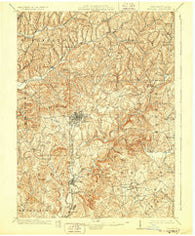 Indiana Pennsylvania Historical topographic map, 1:62500 scale, 15 X 15 Minute, Year 1902