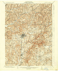 Indiana Pennsylvania Historical topographic map, 1:62500 scale, 15 X 15 Minute, Year 1902