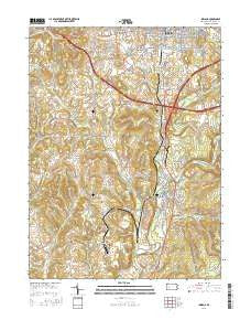 Indiana Pennsylvania Current topographic map, 1:24000 scale, 7.5 X 7.5 Minute, Year 2016