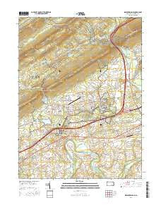 Indiantown Gap Pennsylvania Current topographic map, 1:24000 scale, 7.5 X 7.5 Minute, Year 2016