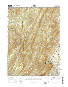 Iron Springs Pennsylvania Current topographic map, 1:24000 scale, 7.5 X 7.5 Minute, Year 2016