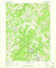 Irvona Pennsylvania Historical topographic map, 1:24000 scale, 7.5 X 7.5 Minute, Year 1959