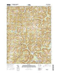 Irvona Pennsylvania Current topographic map, 1:24000 scale, 7.5 X 7.5 Minute, Year 2016