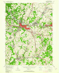 Irwin Pennsylvania Historical topographic map, 1:24000 scale, 7.5 X 7.5 Minute, Year 1953