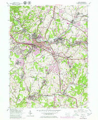 Irwin Pennsylvania Historical topographic map, 1:24000 scale, 7.5 X 7.5 Minute, Year 1953