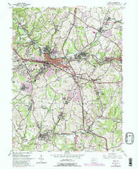 Irwin Pennsylvania Historical topographic map, 1:24000 scale, 7.5 X 7.5 Minute, Year 1953