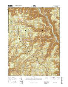 Jersey Mills Pennsylvania Current topographic map, 1:24000 scale, 7.5 X 7.5 Minute, Year 2016