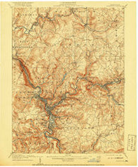 Johnstown Pennsylvania Historical topographic map, 1:62500 scale, 15 X 15 Minute, Year 1907