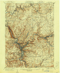 Johnstown Pennsylvania Historical topographic map, 1:62500 scale, 15 X 15 Minute, Year 1907